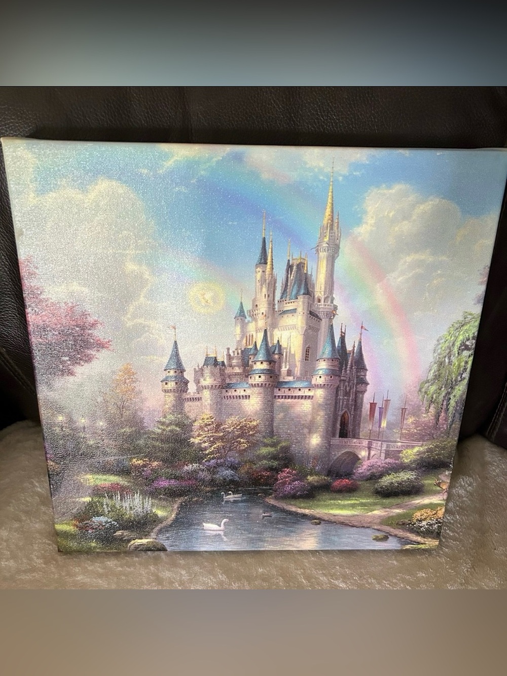 Thomas Kinkade Print Licensed Disney’s Cinderella’s Castle Unframed w/COA 14x14